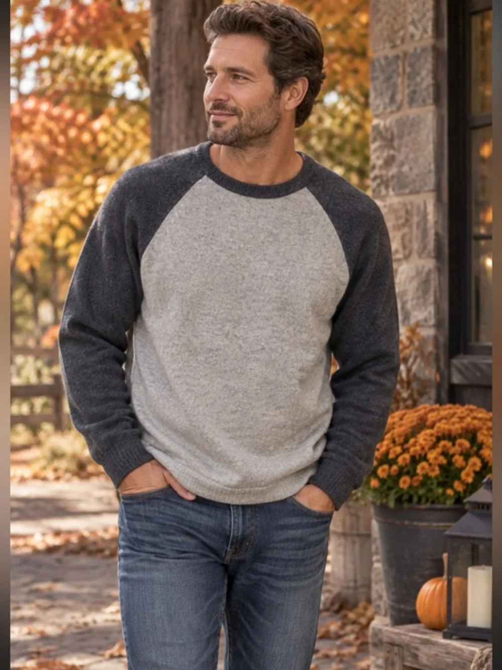 J Crew Men’s 100 percent Lambswool Crewneck Sweater